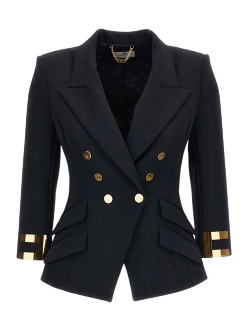 Giacca stretch con logo gioiello Elisabetta Franchi | GI26866E2110
